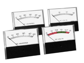 Analog DC Meter - 3.5" Scale - 0-50 Amp