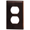 Wall Plate - Duplex - Plastic - Brown