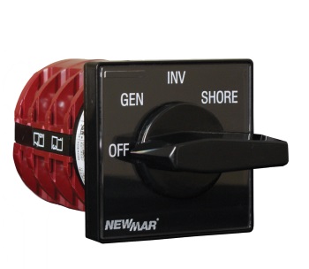 AC Source Selector Switch "OFF-GEN-INV-SHORE" - 63 Amps