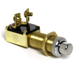 Push-Button Switch - SPST Momentary ON - 10 Amp