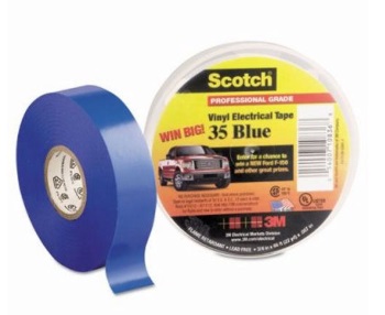 Electrical Tape Rolls 3/4" - Blue - Scotch #35 - 10-Roll Sleeve