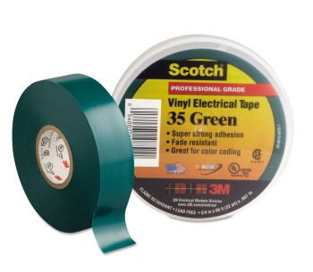 Electrical Tape Roll 3/4" - Green - Scotch #35