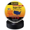 Electrical Tape Rolls 3/4" - Black - Scotch Super 33+ - 10-Roll Sleeve