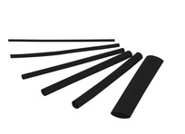 Heat Shrink Tubing - Black - Thin Wall - 1/4" x 6"