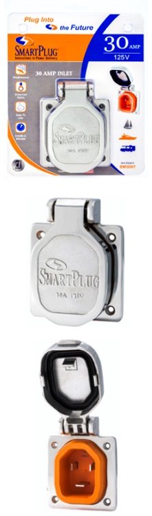 SmartPlug Male Inlet - Stainless - 30A 125V