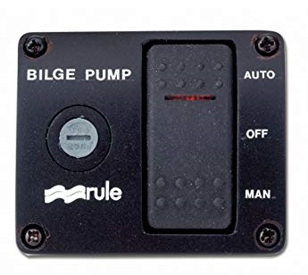 Rule Bilge Pump Switch - 3-Way Lighted Rocker Panel