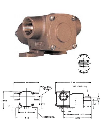 Oberdorfer 401M-02 Engine Cooling Pump - Pulley Driven