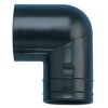 Whale 90° Black Plastic Elbow - 1.5"