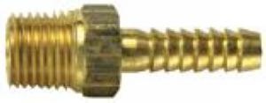 High Pressure Hose Connector - Brass Male Pipe Rigid - 1/4" Pipe x 1/4" Barb