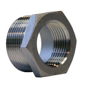 Pipe Reducer Hex Bushing - Type 316 Stainless - 3/4" x 1/2"