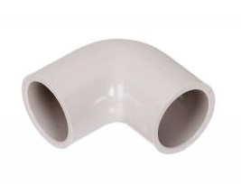 90-Degree Slip Elbow - Schedule 40 White PVC - 1/2"