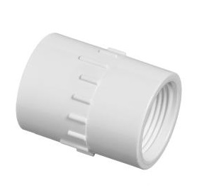 FPT Pipe Adapter - Schedule 40 White PVC - 3/4"