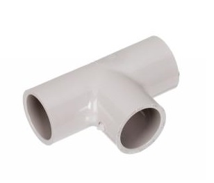 Slip Tee - Schedule 40 White PVC - 1/2"