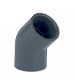 45-Degree Elbow - Schedule 80 Grey PVC - 1/2"