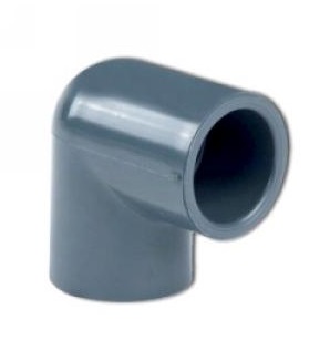 90-Degree Elbow - Schedule 80 Grey PVC - 1/2"