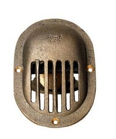 Hull Strainer - Oval Base - Bronze - 1"