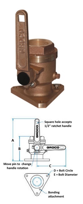 Ball Valve Seacock - Bronze - 1-1/2"