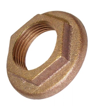 Bronze Thru-Hull Flange Nut - 1/2"