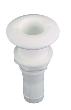 Plastic Thru-Hull & Nut - Barbed Hose End - 1/2"