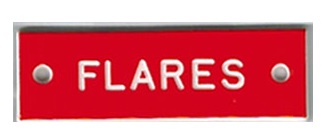 Bernard Identi-Plate - "FLARES" - Red - Safety