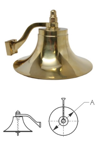 Sea-Dog Ship's Bell - Polished Brass - 6"