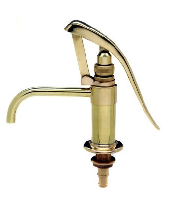 Brass Fynspray WS62 Lever Pump - Polished Brass Galley Pump