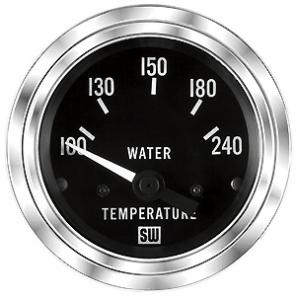 Stewart Warner Marine Deluxe Water Temperature Gauge - Electric