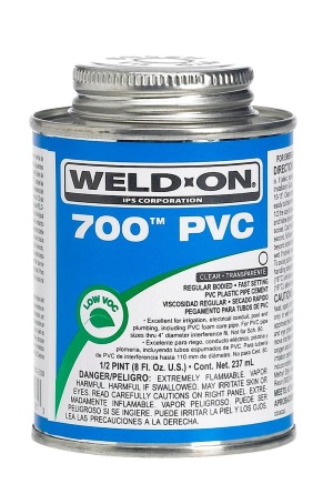 "Weld-On 700 PVC" Plastic Pipe Cement - Schedule 40 - 8 oz. Can