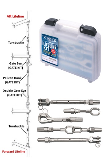 Suncor Stainless "Quick Attach" Lifeline Kit
