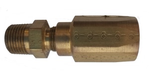 Male NPTF Pipe - Rigid - 3/8" NPT - 13/32" Hose ID