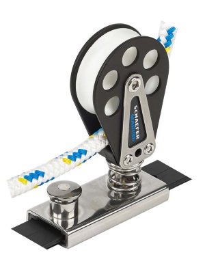 Block/Lined Slide/Alum Cheek - 1" Track - Sheave Dia  2"