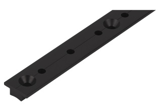 T-Track - Black Anodized Aluminum - 1" x 4 Ft