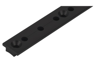 T-Track - Black Anodized Aluminum - 1-1/4" x 2 Ft