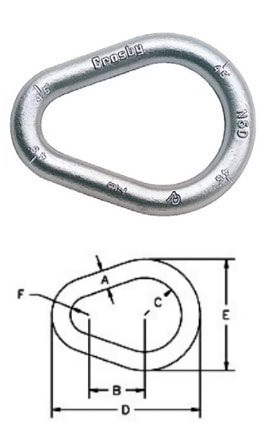 Pear-Shaped Weldless Ring - Galvanized - 1/2"