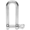 Long "D" Shackle - Stainless Steel - 3/16"