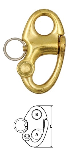 Snap Shackle - Fixed Bail - Forged Bronze - Size 2