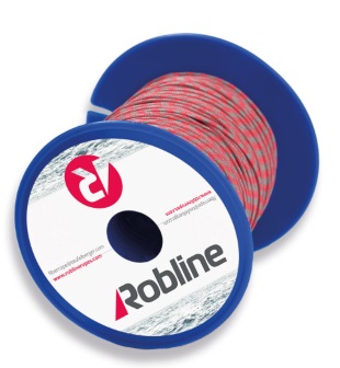 Whipping Line - Robline Opti Dinghy Lashing - Red / Silver - 3/64"