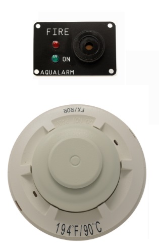 Aqualarm Remote Fire Alarm Panel with Detector