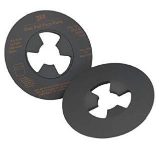 3M Disc Pad Face Plate - Hard Rigid - Black