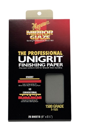Meguiar's "Unigrit" Finishing Papers - Wet or Dry - Grade 1,500 - 25/Sleeve