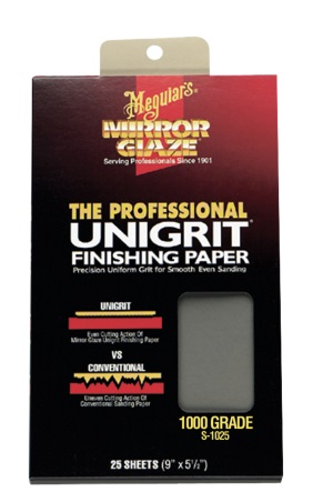 Meguiar's "Unigrit" Finishing Papers - Wet or Dry - Grade 1,000 - 25/Sleeve