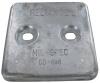Hull Zinc Anode - Slotted "Diver's Delite" - 6" x 6"