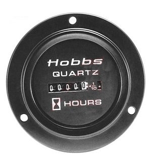 Round/Black Engine Hour Meter - 10-80V