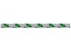 XLS3 - Double Braid Polyester - 1/4" - White w/Green Tracer