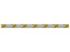 XLS3 - Double Braid Polyester - 1/4" - White w/Yellow Tracer