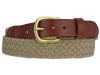 Stretch Macrame Belt - Khaki - Size 32