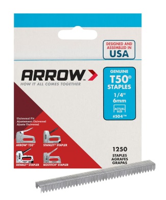 Staple Packs - Arrow T-50 Galvanized Steel - 1/4"