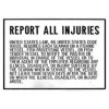 Report All Injuries Plaque