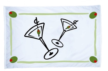 Cocktail Flag with Olive