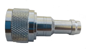 Chrome-Plated Brass Fuel Line Connector - 3/8" Barb